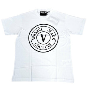 ヴェルサーチ ジーンズ クチュール 半袖 Tシャツ 72GAHT20 CJ000 003 XXL 白 ホワイト クルーネック 並行輸入品 クリックポストで送料無料