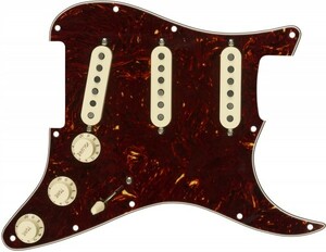 送料込 Fender フェンダー 新品◆ Pre-Wired Strat Pickguard, Tex-Mex SSS◆ストラトSSS配線済みピックガード色Tortoise Shell 0992343506