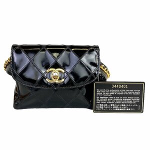 【1円～】シャネル CHANEL バッグ ポーチ ウエストバッグ ビコローレ 3番台 ココマーク ブラック ギャランティカード付き 中古