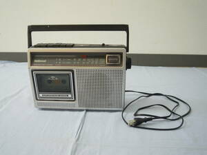 (く-L-1662)National ラジカセ RX-1230 ラジオ カセットテープ レコーダー 昭和レトロ 通電確認 中古