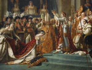 【フルサイズ版】ダヴィッド 皇帝ナポレオン1世と皇后ジョゼフィーヌの戴冠式 絵画風 壁紙ポスター 594×450mm はがせるシール式 003S2