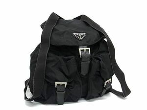 1円 PRADA プラダ テスートナイロン 巾着型 リュックサック バックパック レディース ブラック系 BK0685