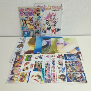 S57 アニメディア ニュータイプ アニメV 付録 冊子 ポスター シール まとめて ストリートファイター他