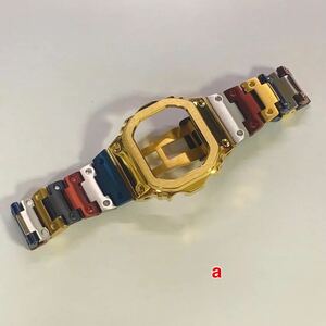 G-SHOCK カスタム用　互換　メタル　ベゼル、ベルトセット　ステンレス製 5600系　バント　5600bb 5600bc dw5600