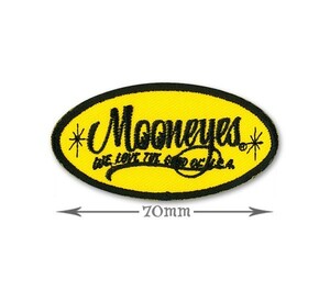 送料70円　MOONEYES Oval Logo パッチ S [PM017]　MOONEYES　ムーンアイズ