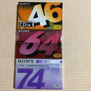 SONY CDingⅡ 46.64.74. ハイポジション カセットテープ3本セット【未開封新品】■■