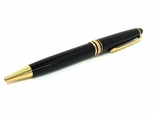 1円 ■美品■ MONT BLANC モンブラン マイスターシュテュック ツイスト式 ボールペン ステーショナリーブラック系×ゴールド系 AX4538