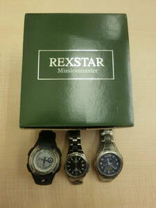 ◎◯腕時計 REXSTAR Missionmaster REQ 668001/CASIO G-SHOCK G-610 2759/CITIZEN ECO-DRIVE ATTESA GN-4W-S etc. 4点 まとめて◯◎