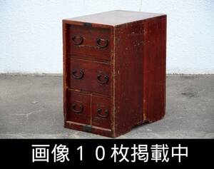 小箪笥 時代箪笥 小物入れ 縦53cm 幅30cm 奥行45cm アンティーク 骨董 画像10枚掲載中