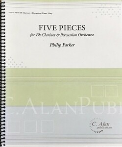 パーカー クラリネット＆パーカッション オーケストラのための5つの小品 (スコア＋パート譜) 輸入楽譜 Philip Parker Five Pieces 洋書
