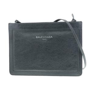 【最終値下げ】BALENCIAGA バレンシアガ バッグ ショルダーバッグ 339937 Black Leather ネイビーポシェット ショルダーバッグ