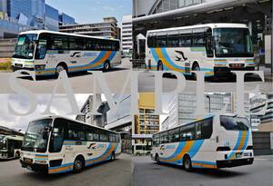 D【バス写真】Ｌ版４枚　JR四国バス　エアロバス　京都駅　