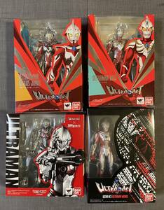 02▲ULTRA-ACT4種ウルトラマンメビウス＆マックス＆ULTRAMAN＆ネクサス/ウルトラアクトフィギュアーツソフビ魂Web超合金ジャンク