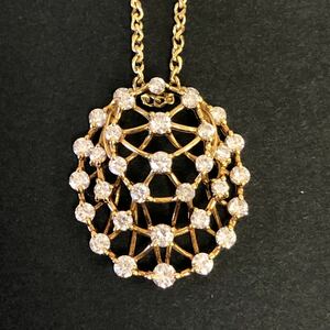Luxurious Jewlry MARUYAMA ネックレス K18刻印 ダイヤモンド191ct メレダイヤ ケース付き 総重量：約9.9g 格子状 網目 蜘蛛の巣 18金