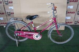 H：幼児用自転車　BS　BAMBI号(赤）　20インチ　昭和　レトロ 　ビンテージ　当時モノ　レストア　年代物　部品取り　いい感じ♪