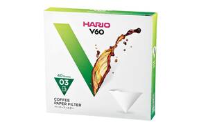 ハリオ(Hario) HARIO Ｖ60用ペーパーフィルター03W 1~6杯用 40枚入 VCF-03-40W