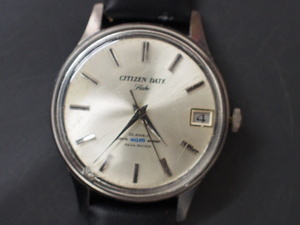シチズン CITIZEN フレーク デイト FLAKE DATE パラショック 22石 メンズ 手巻 腕時計 型式: DAFS1402-F 管理No.30265