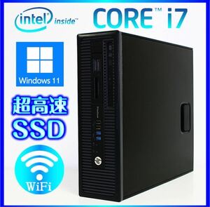 高性能 HP Win11 Core i7-4790 /SSD 256GB +HDD1000GB 大容量メモリ16GB EliteDesk/ Office2021 / 600G1/800G1 /無線Wi-Fi /Bluetooth美品.