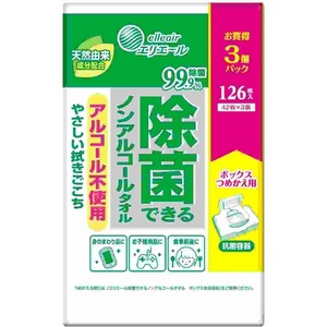 エリエール除菌できるノンアルコールタオル詰替え42枚3P × 12点