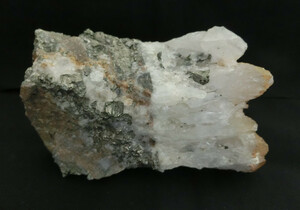 ●水晶と　黄鉄鉱　混在　共生　原石　天然石　510ｇ　オブジェ