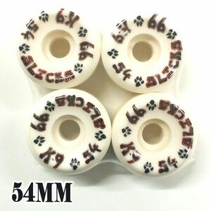 DOGTOWN/ドッグタウン K9 STREET SLICKS 54MM 99A WHITE WHEEL スケートボード WHEEL/ウィール [返品、交換不可]