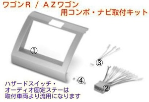 17年9月から スズキ ワゴンR MH21S ナビ・コンポ取付パネル