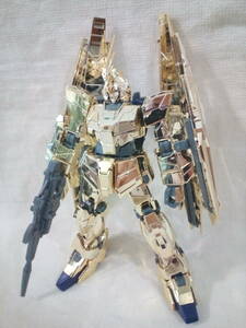 多数出品同梱OK ガンプラ組立済 1/144 HG HGUC ガンダムUC ユニコーンガンダム3号機 フェネクス ユニコーンモード ゴールドコーティング