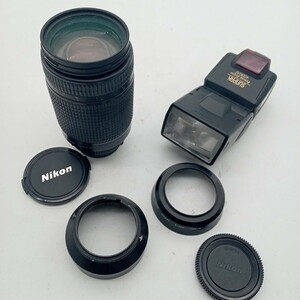 大村4月No.59 カメラ レンズ Nikon ニコン AF 70-300mm 1:4-5.6 フラッシュ フード まとめて 動作未確認 ブラック 光学機器 