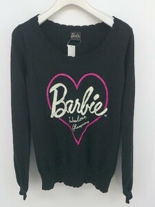 ◇ Barbie バービー 長袖 ニット セーター サイズM ブラック レディース P