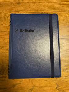 Rollbahn ロルバーン　リングノート　ポケット付きメモ　メモ用紙追加入替、追加可能　ビジネス　紺　カバー付き