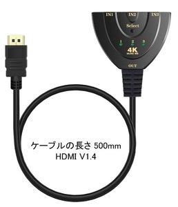HDMI 3入力 1出力 切替器 4K x 2K 対応 (0044
