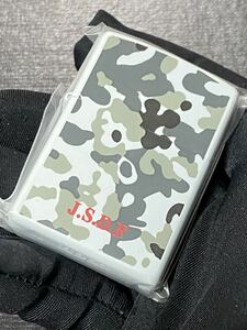 zippo J.S.D.F 自衛隊 迷彩 ホワイト 両面加工 希少モデル ヴィンテージ 2001年製