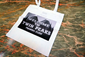 新品 ★ ツイン・ピークス Twin Peaks モノトーン プリント トートバッグ apart by lowrys エコバッグ