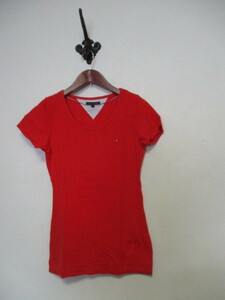 TOMMYHILFIGER赤半袖Tシャツ（USED）11920②