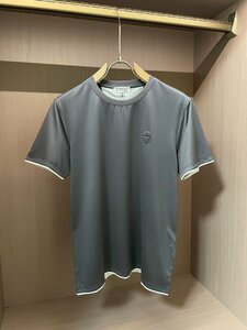 BRUNELLO CUCINELLI(ブルネロ クチネリ) メンズ半袖T-シャツ 丸首 綿 トップス カットソー クルーネック 3XL/56サイズ グレー