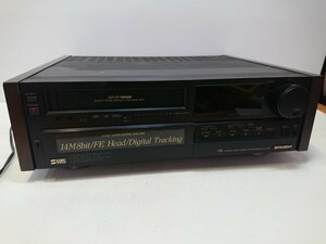 管理0905 MITSUBISHI 三菱 ビデオカセットレコーダー S-VHS HV-V36 ビデオデッキ HiFiビデオデッキ 通電確認済み 現状品