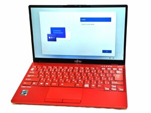 Bランク品（中古美品）FUJITSU [中古]WindowsノートPC FMV LIFEBOOK UH90/F3 FMVU90F3R [ガーネットレッド]