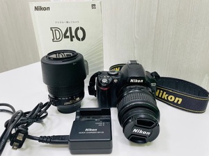 UWA(9276)　Nikon D40 デジタル一眼レフカメラ ボディ AF-S NIKKOR 18-55mm1:3.5-5.6 GII ED