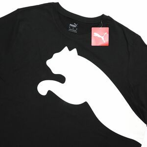 ●送料390円可能商品 プーマ PUMA 新品 メンズ 定番 ビッグロゴ カジュアル コットン 半袖 Tシャツ 黒 [677327-01-L] US 三 零★QWER★