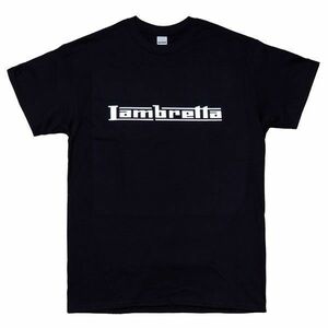 [Lサイズ]Lambretta（ランブレッタ）スクーター Mods モッズ SKA スカ ロゴTシャツ ブラック