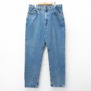 W37/古着 ギャップ GAP ジーンズ メンズ 90s コットン 紺 ネイビー デニム 24jan23 中古 ボトムス ジーパン Gパン ロング パンツ