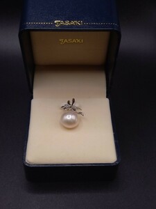 ★TASAKI/田崎真珠　ペンダントトップ　パール　シルバーカラー　約14㎜　0414A