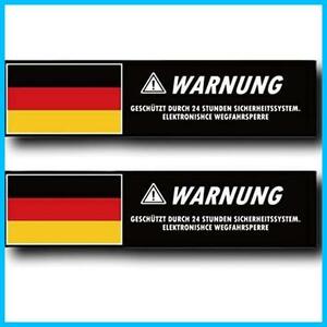 Roost ドイツ国旗 ドイツ語セキュリティステッカー 2枚 窓用 ドイツ車 ウィンドウ用 クリア ホワイト
