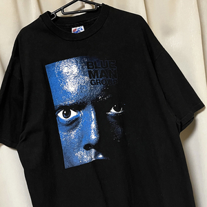 XLサイズ 90s USA製 ビンテージ ブルーマングループ BLUE MAN GROUP Tシャツ ブロードウェイ アート アメリカ製 Hanesヘインズ vintageレア