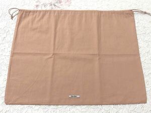 ミュウミュウ「miu miu」バッグ保存袋 (3641) 正規品 付属品 内袋 布袋 巾着袋 布製 ピンク系 43×35cm 