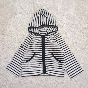 【送料無料】西松屋　パイル地　パーカー　95cm　ボーダー　キッズ　子供服