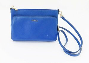 ◇【FURLA フルラ】レザー ショルダーバッグ ブルー