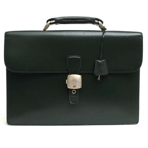 Dunhill ダンヒル ビジネスバッグ YR8010A Leather Confidential Briefcase コンフィデンシャル 牛革 カーフ フラップ式