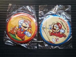 [未使用]非売品 1986年 当時物 スーパー マリオ 永谷園 缶 バッジ グッズ super mario bros Pinback Button badge NAGATANIEN Nintendo