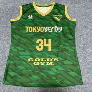 東京ヴェルディ verdy 女子バスケットボール部 支給 着用 upset ゴールドジム GOLD GYM ユニフォーム Mサイズ
